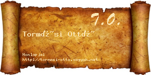 Tormási Ottó névjegykártya